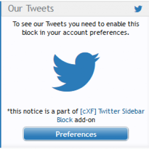 Twitter Notice example on customizexf.com