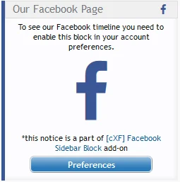 [cXF] Facebook Sidebar Block notice on customizexf.com