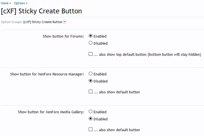 [cXF] Sticky Create Button: Options