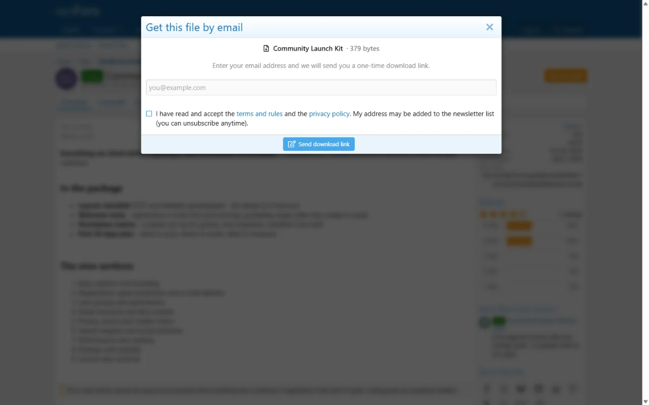 Guest asks for a file by e-mail