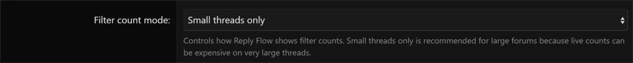 Reply Flow - Filter Count Mode