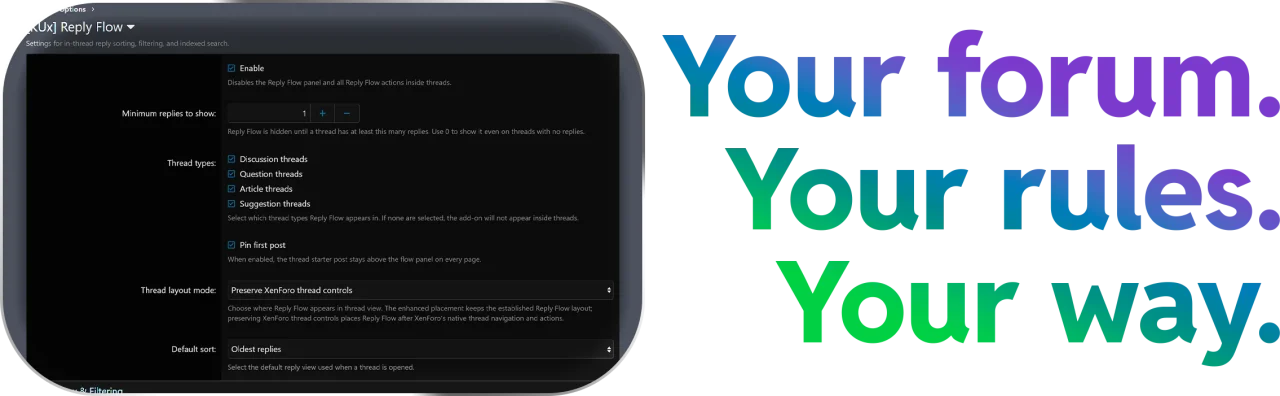 Your rules - Reply Flow for Xenforo