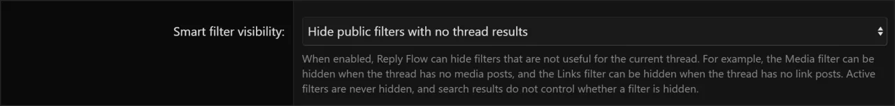 Reply Flow - Smart Filter Visibility