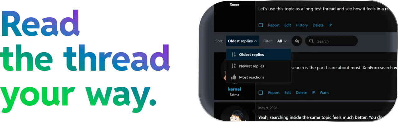Read the thread your way - Reply Flow for Xenforo