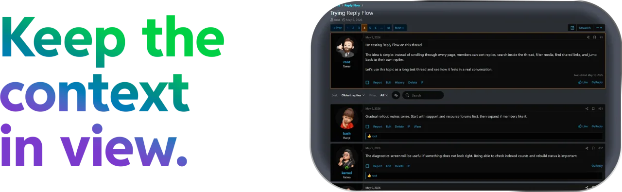 The first post - Reply Flow for Xenforo