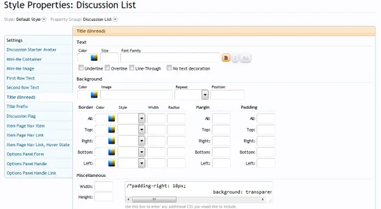 XenForo Discussion List Style Properties.webp