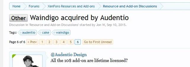 Other - Waindigo acquired by Audentio - Page 6 - XenForo Community 2015-11-25 10-09-04.webp