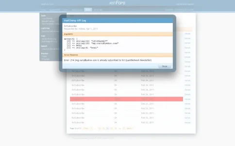 MailChimp API Logs - Admin CP - Quantnet - Community for Quants 2.webp