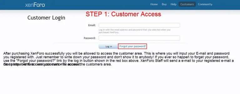 Step 1 Customer Login - XenForo.webp