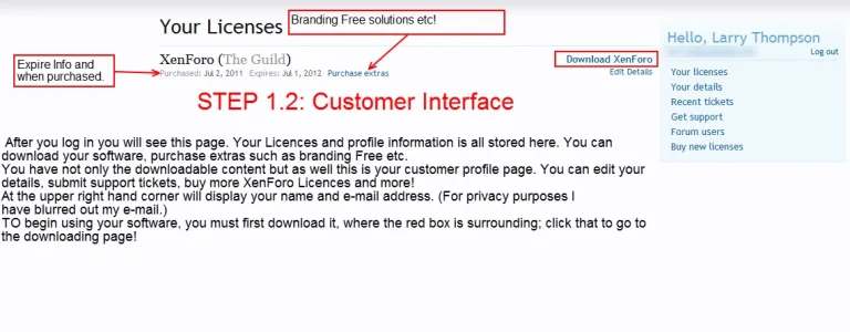 Step 1.2 Your Licenses - XenForo.webp