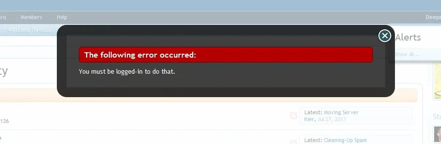 must be logged in to do that error message.webp