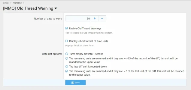 settings screenshot
