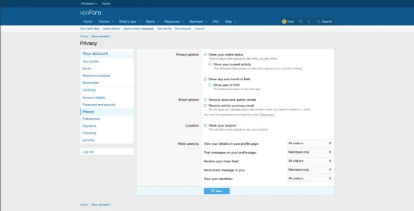 User profile — Privacy settings.webp