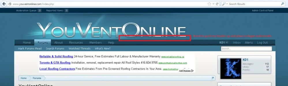 Add Slogan Under Header.webp