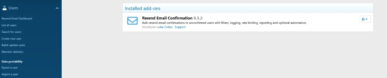 Add-ons Luka Codes XenForo - Admin control panel.webp
