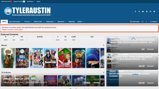 XF Notice - Forum currently closed with adminCP Link.webp