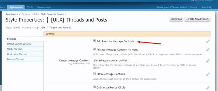Style Properties  ├  UI.X  Threads and Posts   Admin CP   Development Demo   Audentio Design.webp