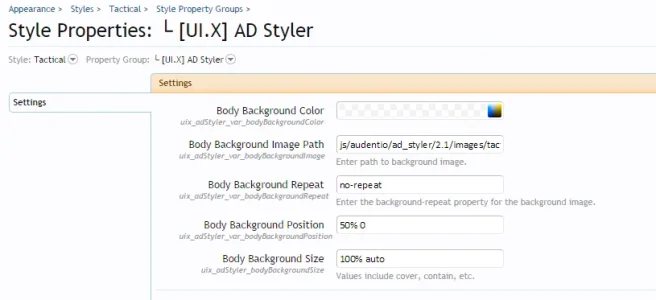 Style Properties  └  UI.X  AD Styler   Admin CP   Development Demo   Audentio Design.webp
