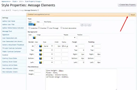 Style Properties  Message Elements   Admin CP   Development Demo   Audentio Design.webp