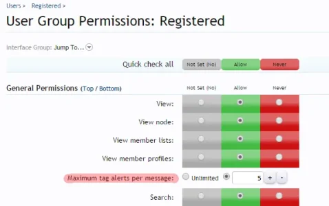 User Group Permissions  Registered   Admin CP   Local Development.webp