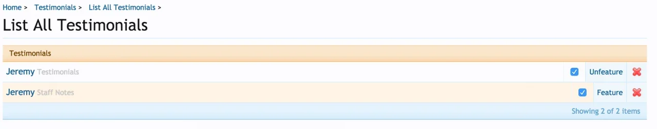 List all Testimonials.webp