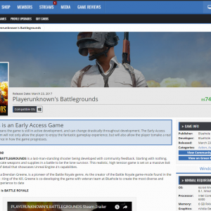 Playerunknown's Battlegrounds Store Page