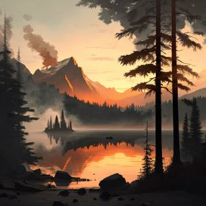 beautiful_sunrise._mountains_trees_lake_smoke.png