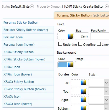 BassMan [cXF] Sticky Create Button: Style Properties