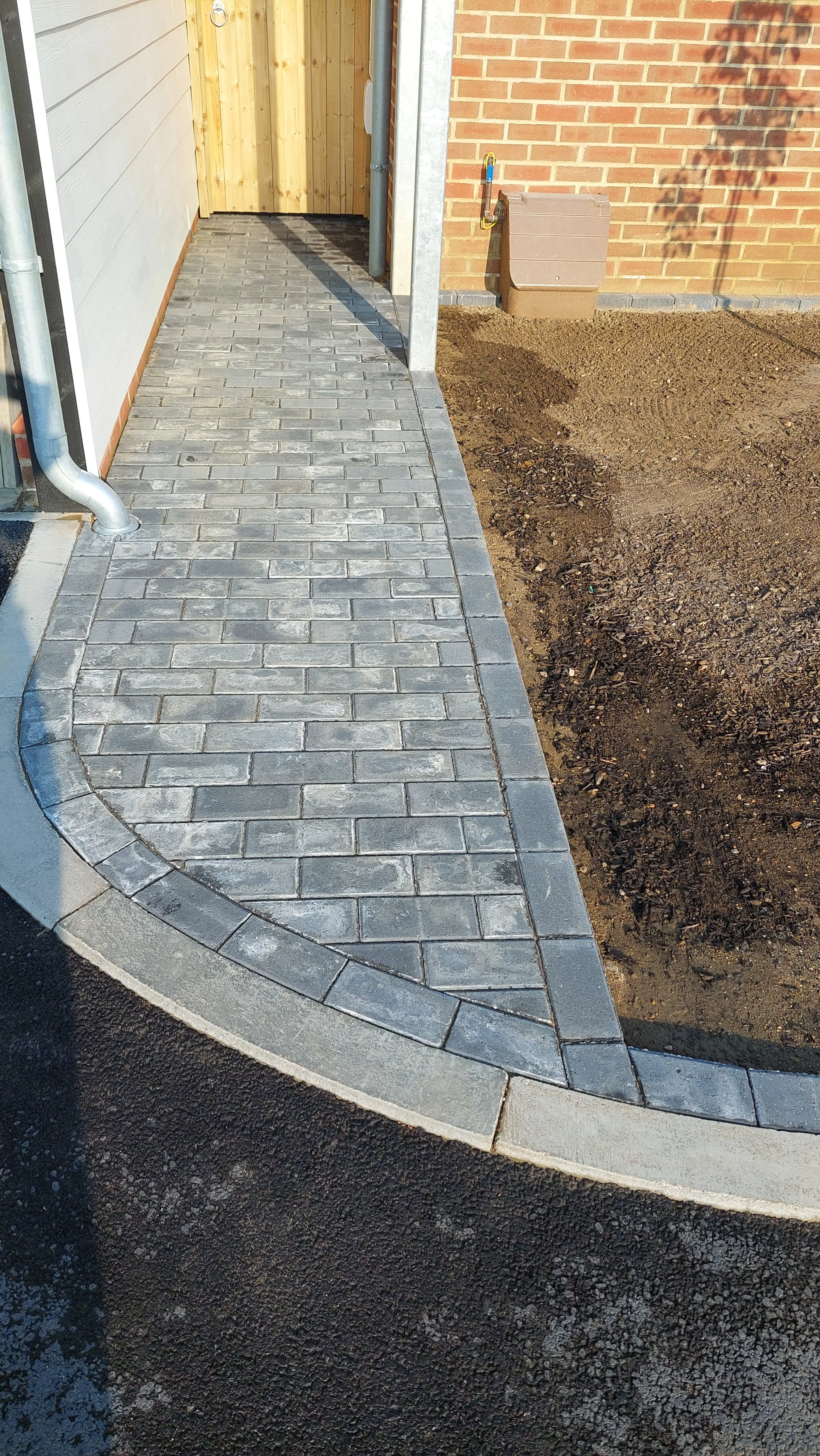 Block paver path