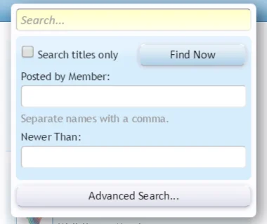 [cXF] QuickSearch Customization: Example without useful searches menu