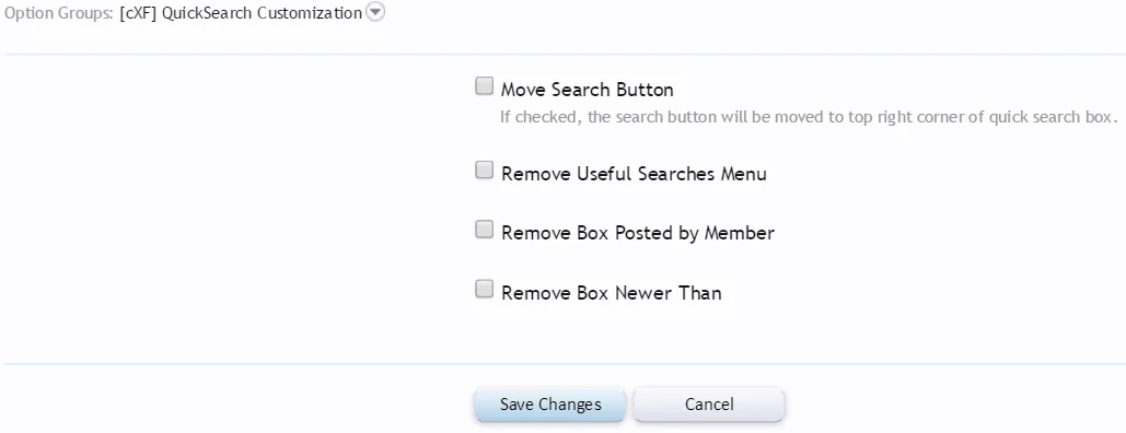 [cXF] QuickSearch Customization: Options