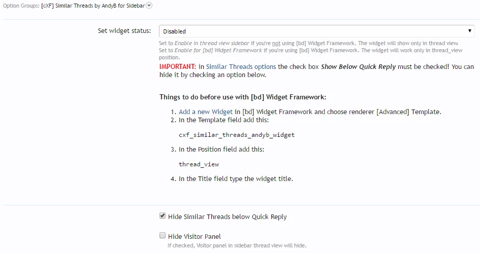 [cXF] Similar Threads by AndyB in Sidebar: Options