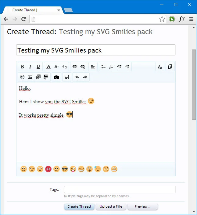 SVG Smilies in Chrome browser