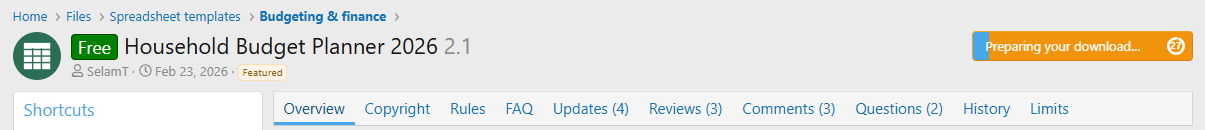 The download button as a progress bar while the countdown runs