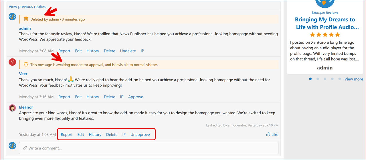 XenCustomize-Testimonials-234-Testimonial-Reply-Moderation-controls-on-replies.png XenCustomize-Testimonials-234-Testimonial-Reply-Moderation-controls-on-replies.png