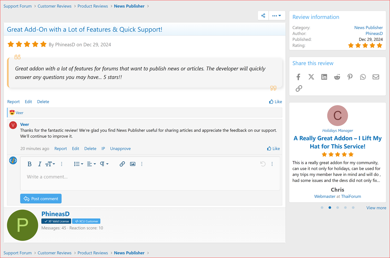 XenCustomize-Testimonials-234-Testimonial-View-with-Reply.png XenCustomize-Testimonials-234-Testimonial-View-with-Reply.png