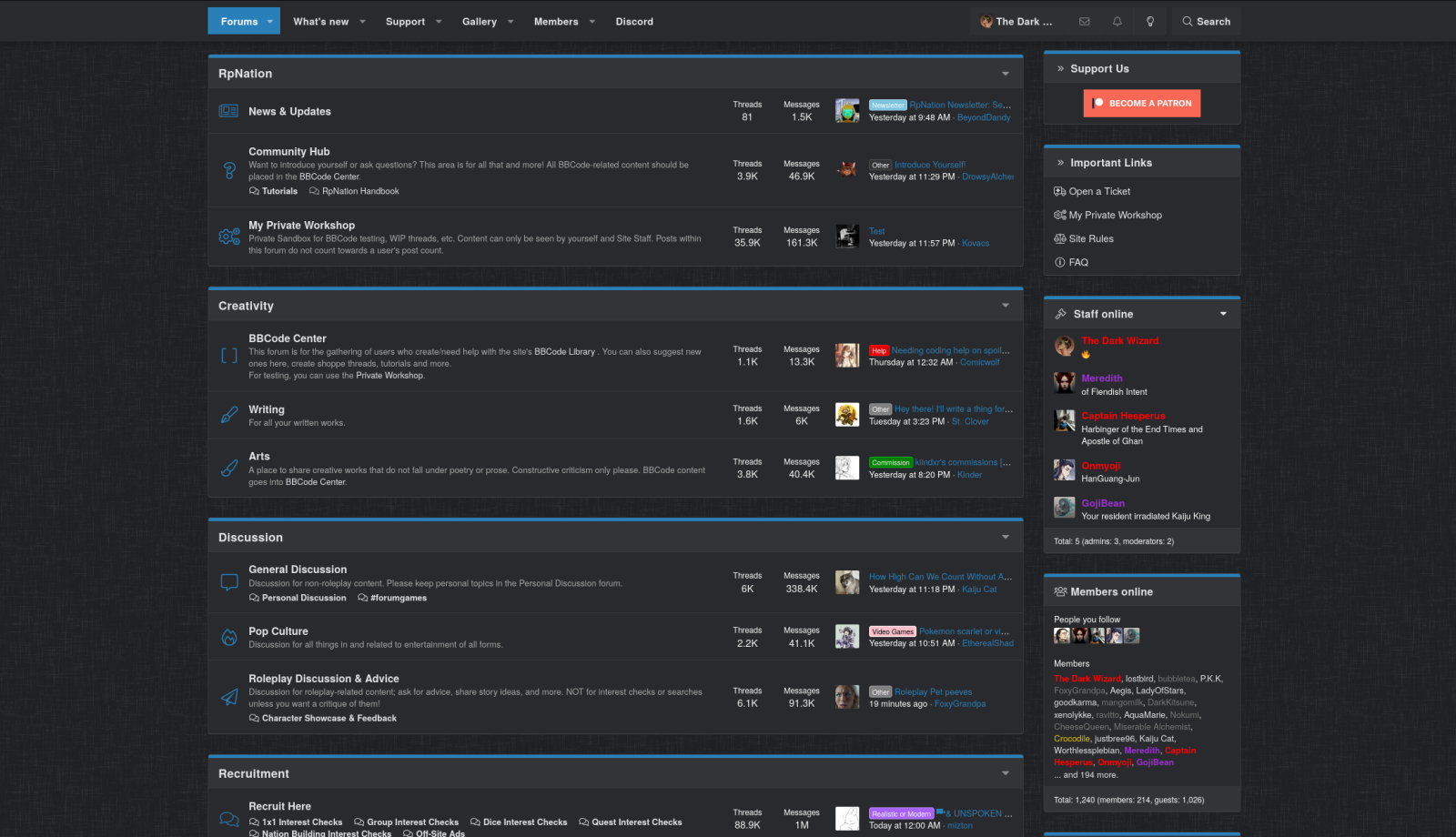 Screenshot showing https://www.rpnation.com