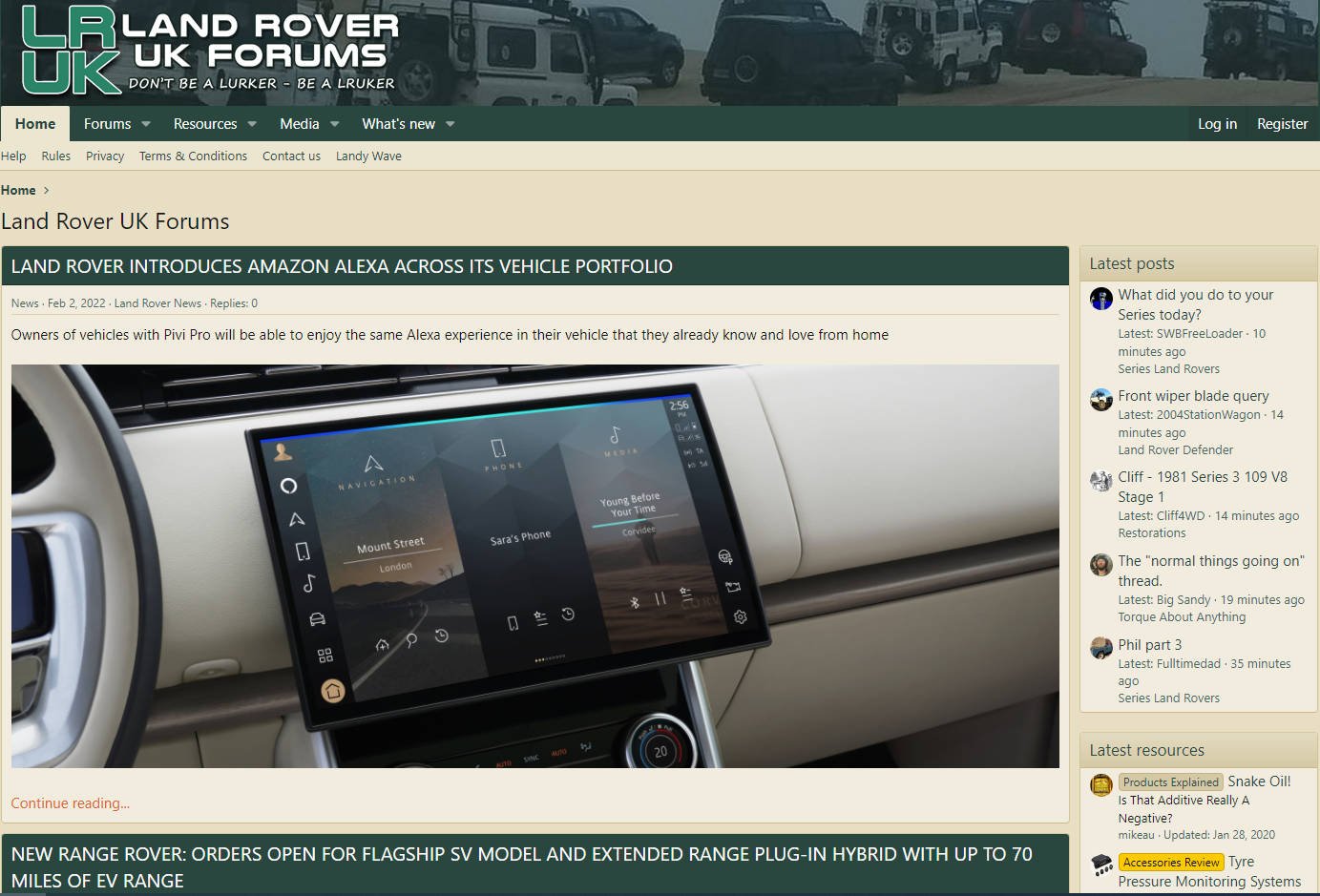 Screenshot showing https://www.lrukforums.com