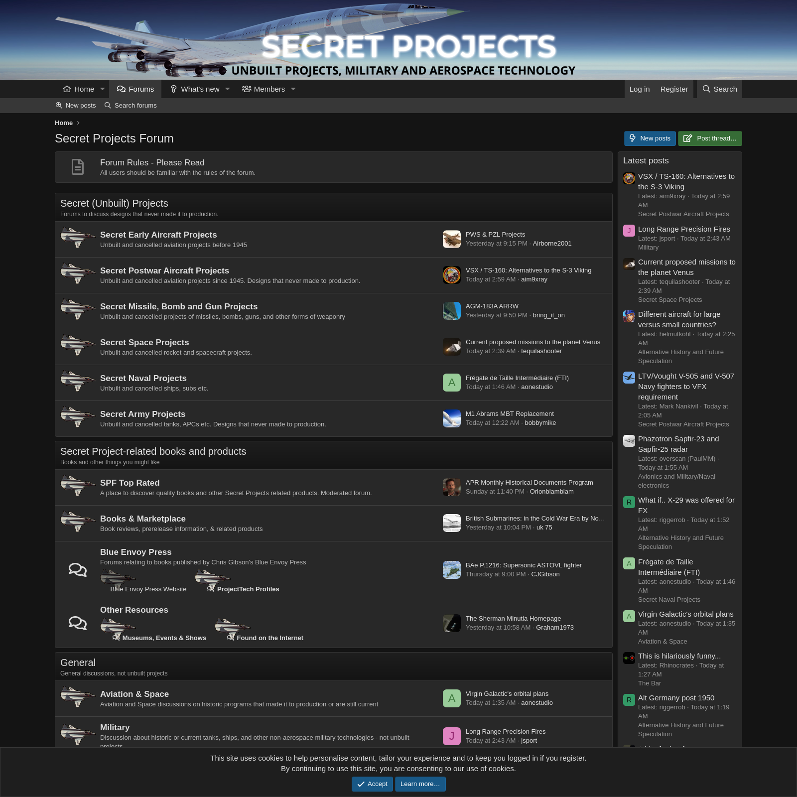 Screenshot showing https://www.secretprojects.co.uk