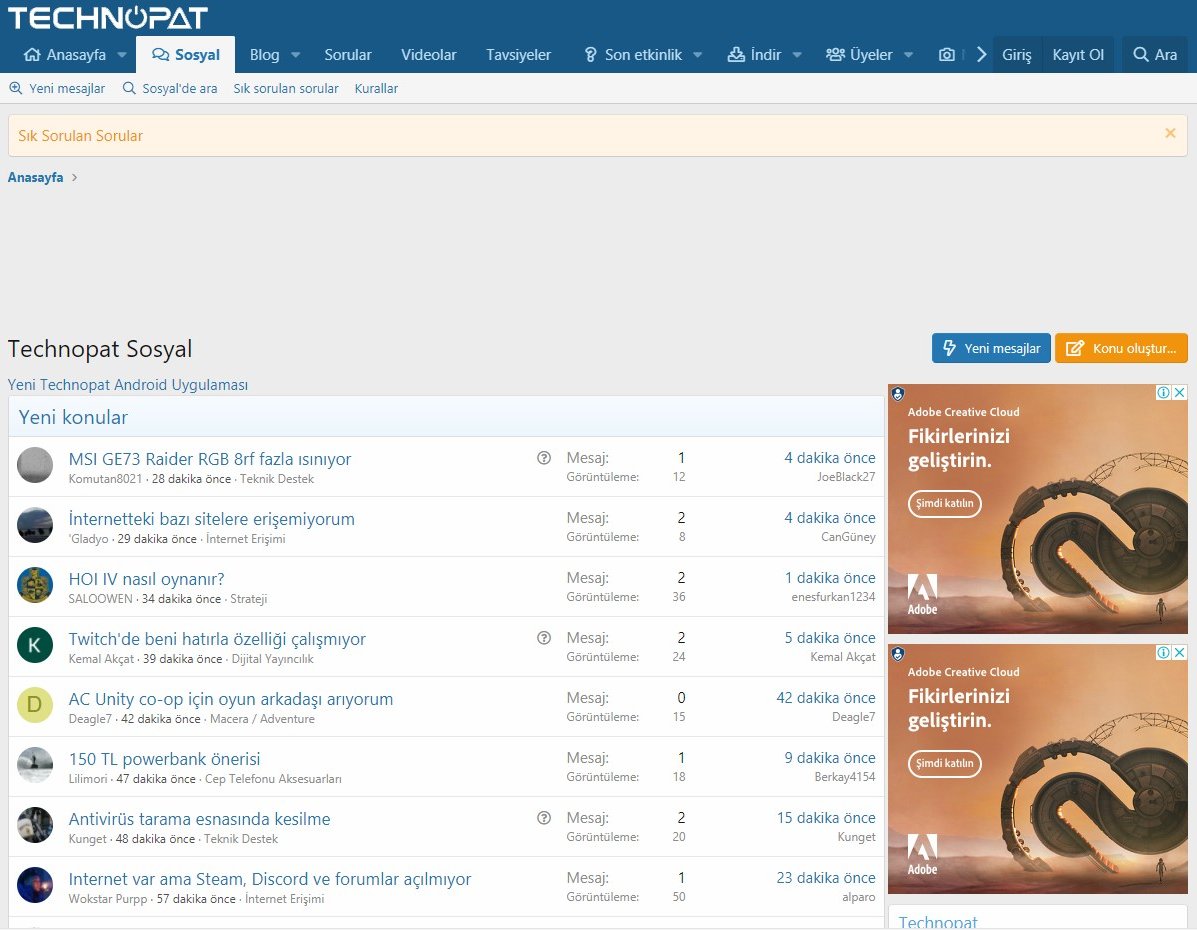Screenshot showing https://www.technopat.net