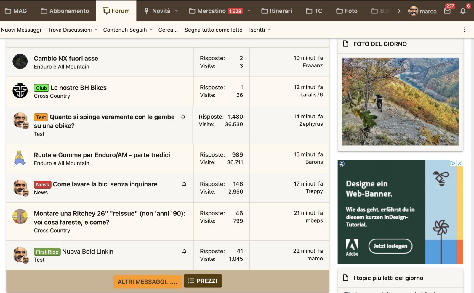 Screenshot showing https://community.mtb-mag.com/