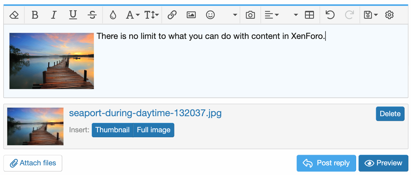 XenForo features Discussion XenForo