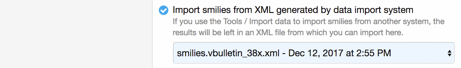 Importar emoticonosde un XML tras finalizar el proceso de importación